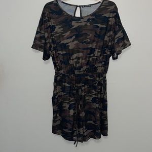 SHEIN Camo Print Plus Romper